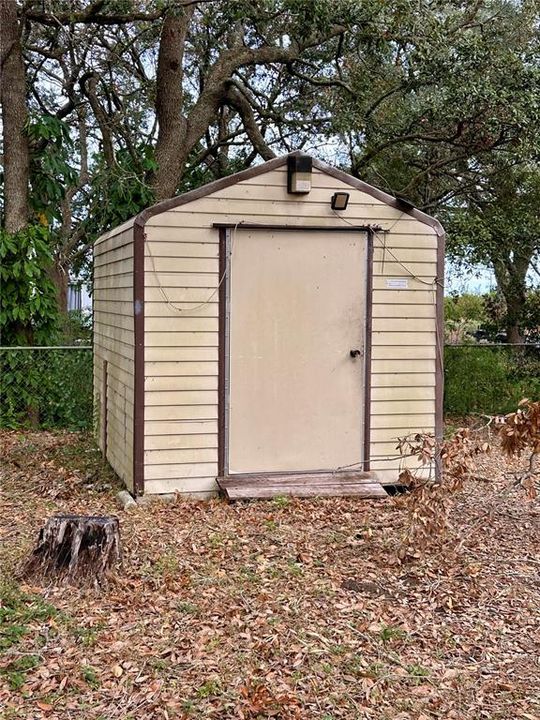 outdoor shed