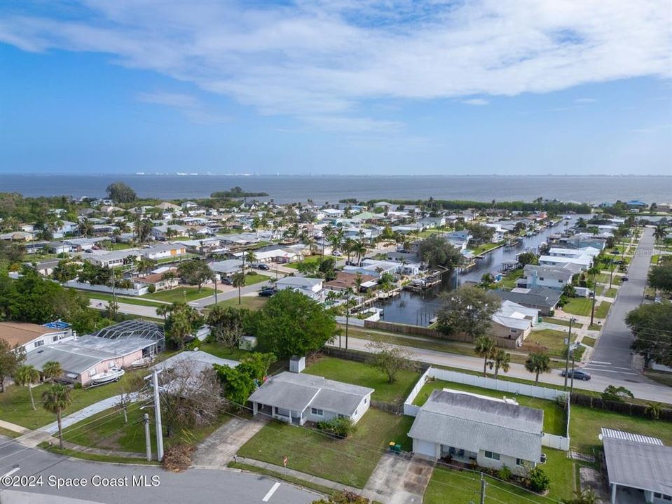 Aerial looking East