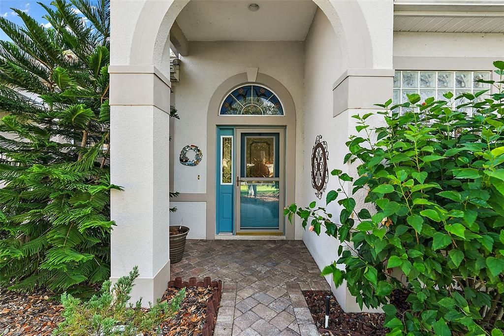 Paver Covered Entrance