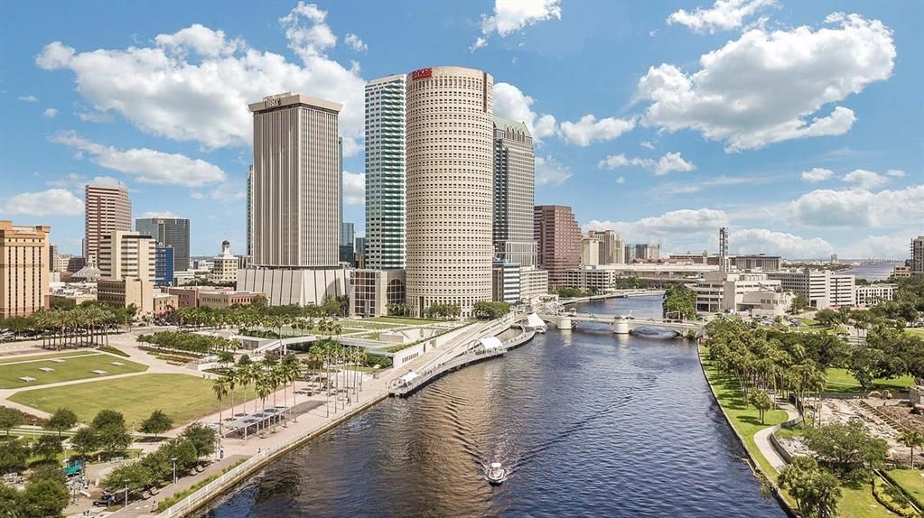 Downtown Tampa and Curtis Hixon Park