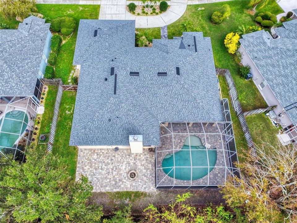 aerial of pool