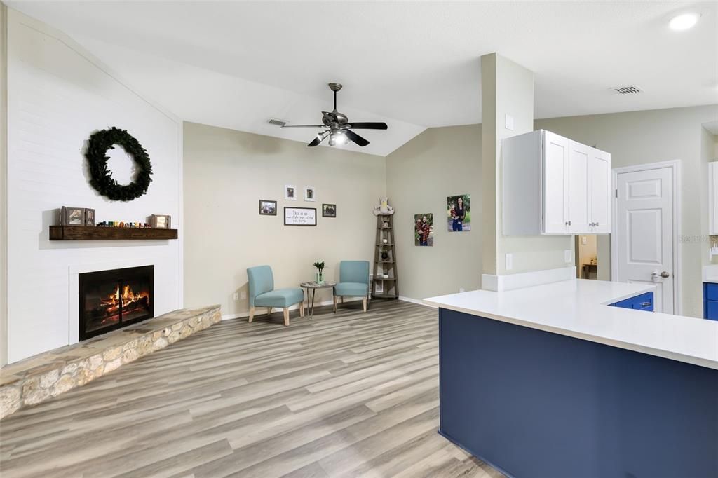 View of Family Room and Kitchen