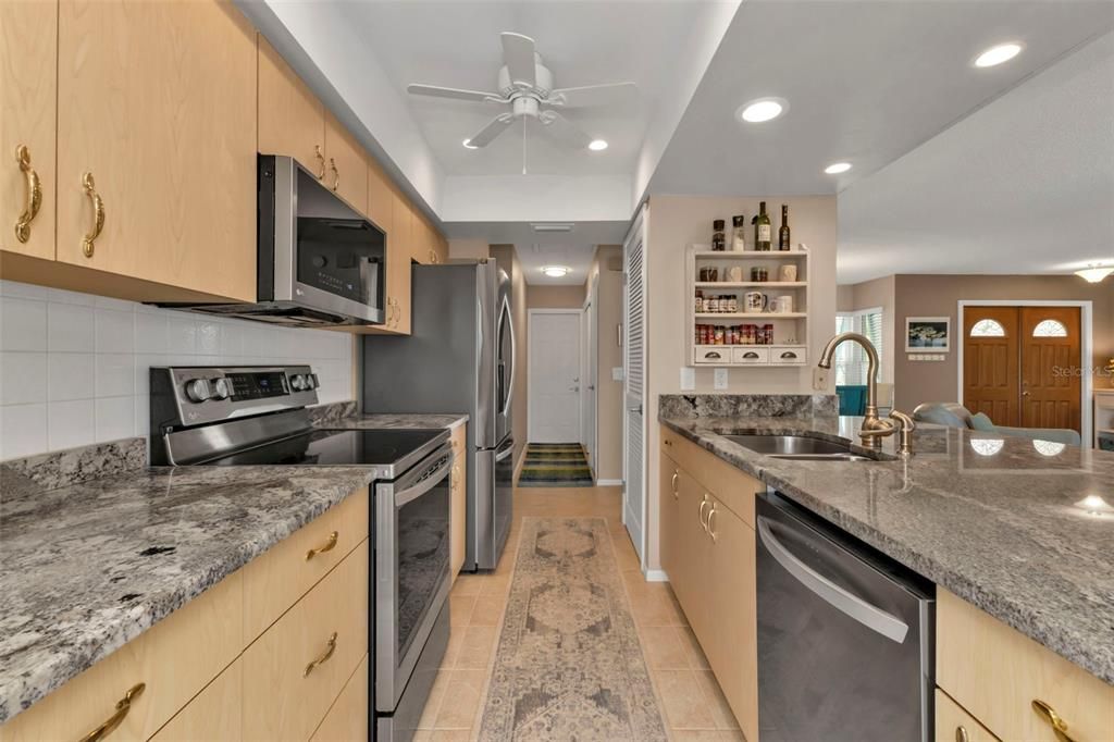 Updated kitchen with granite and all new stainless steel appliances