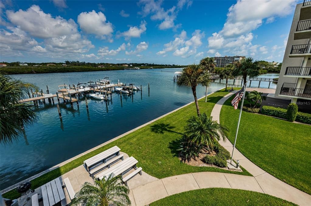 .. View From Unit #301.... Doesn't Get any Better Than This.. The Other Side of the Wraparound Balcony Faces Due East.. Both Water Views Can Be Viewed from the Living Room