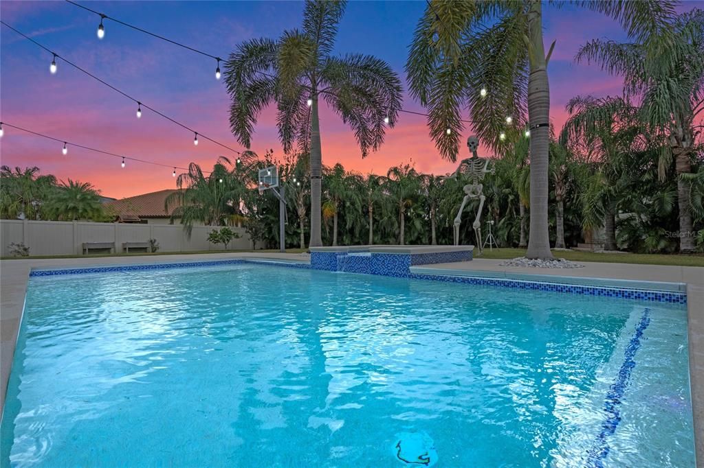 nothing better than swimming in your pool at twilight.