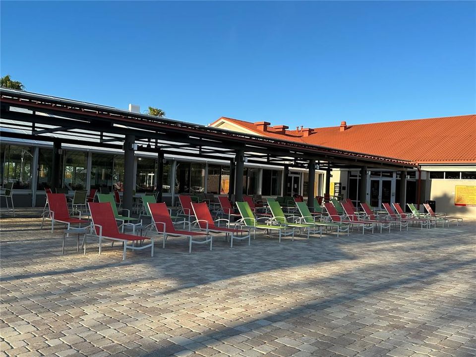 LOUNGING AREAS AROUND POOL