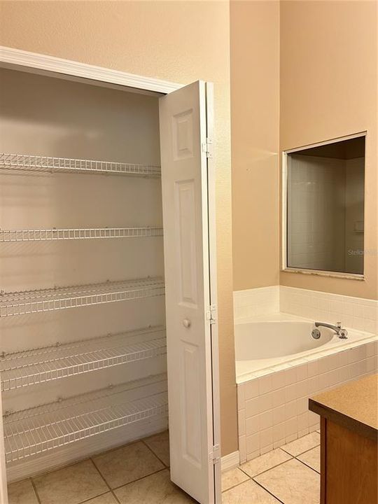 Primary Bath Large Linen Closet