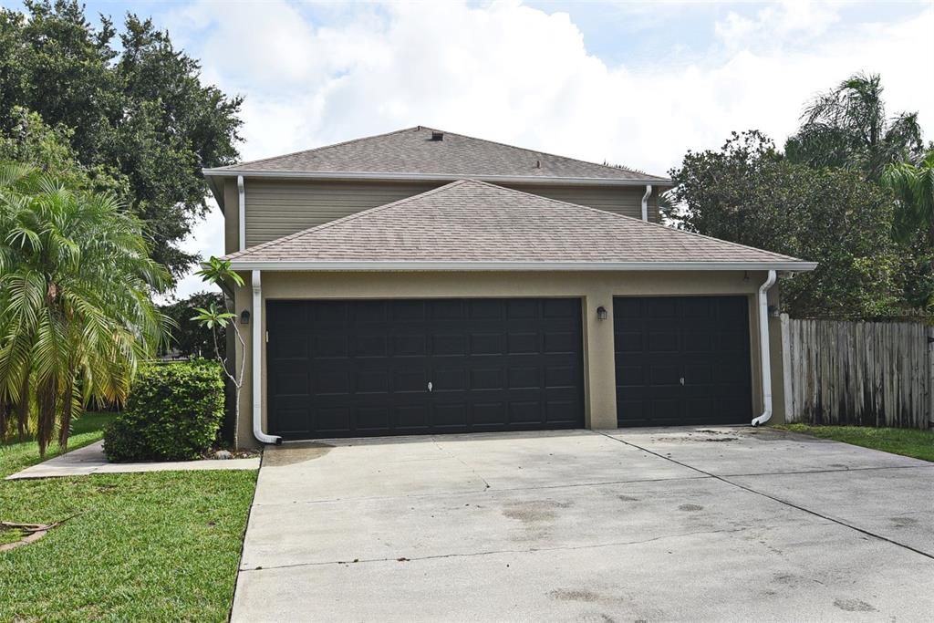 3 car side entry garage