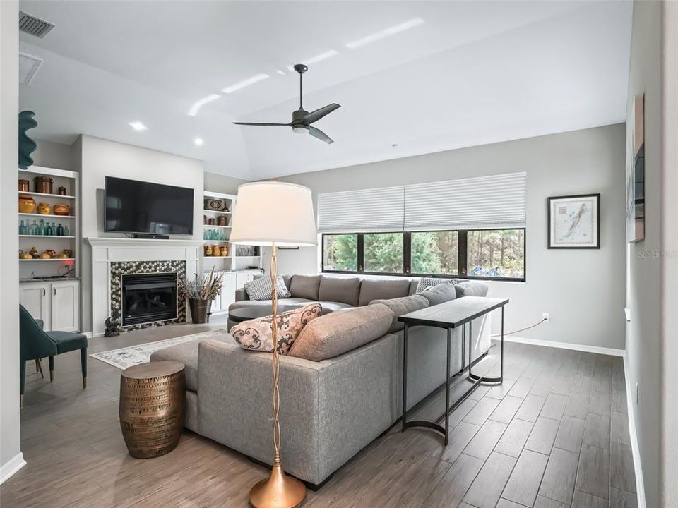 Family Room with Wall of Windows