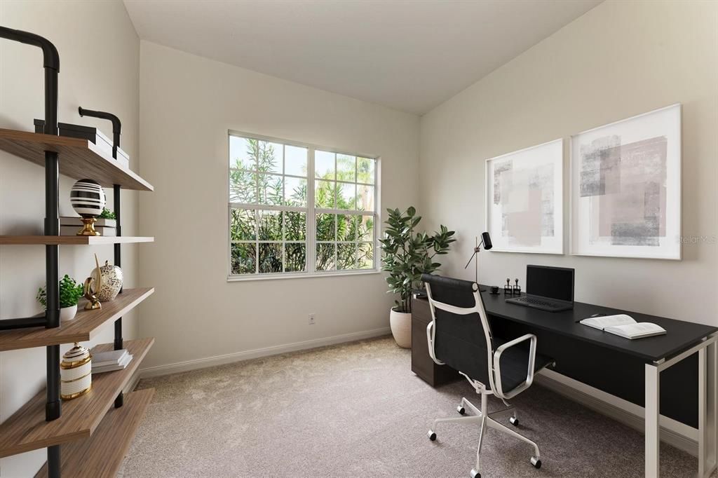 Guest Bedroom can be used as home office.