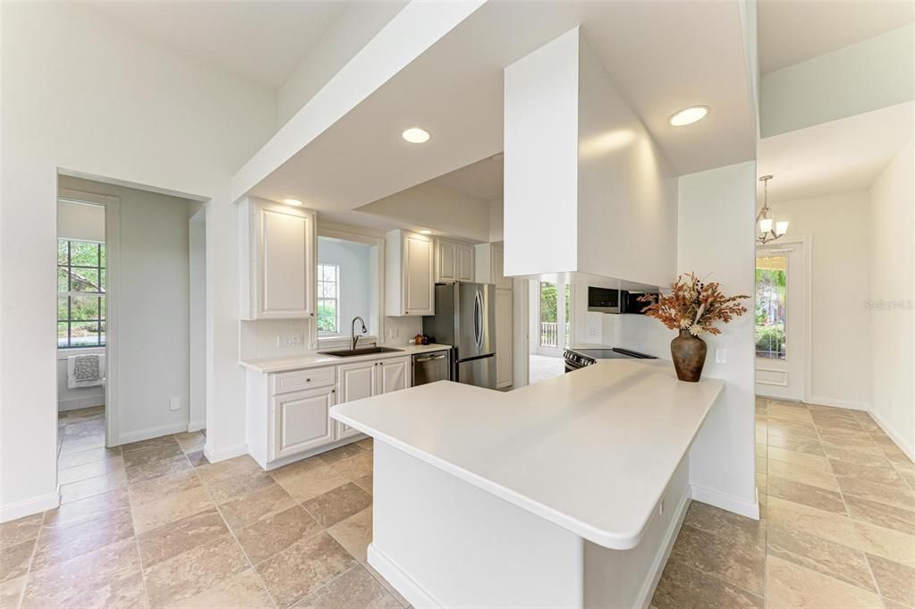 Kitchen with Stainless Appliances.