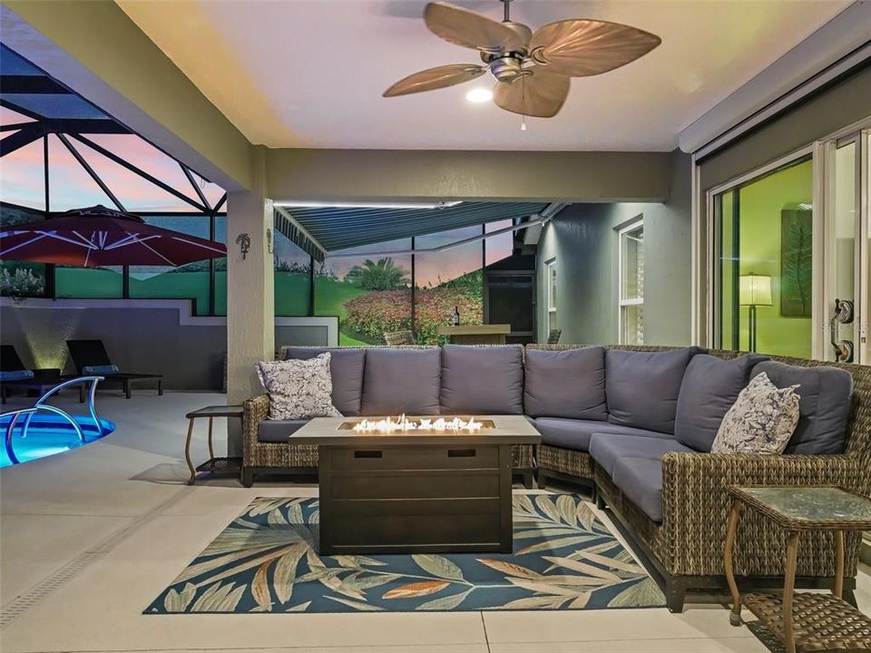 seating area by pool