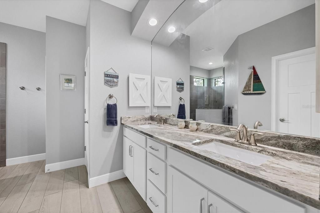 Primary bathroom at 137 Wahoo Drive, Rotonda West FL 33947