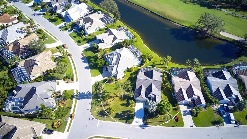 Fantastic water and golf course view.