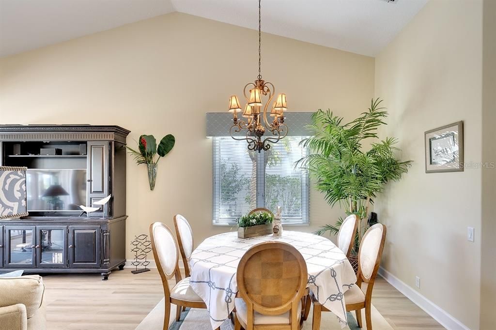 Large dining area off of the great room.