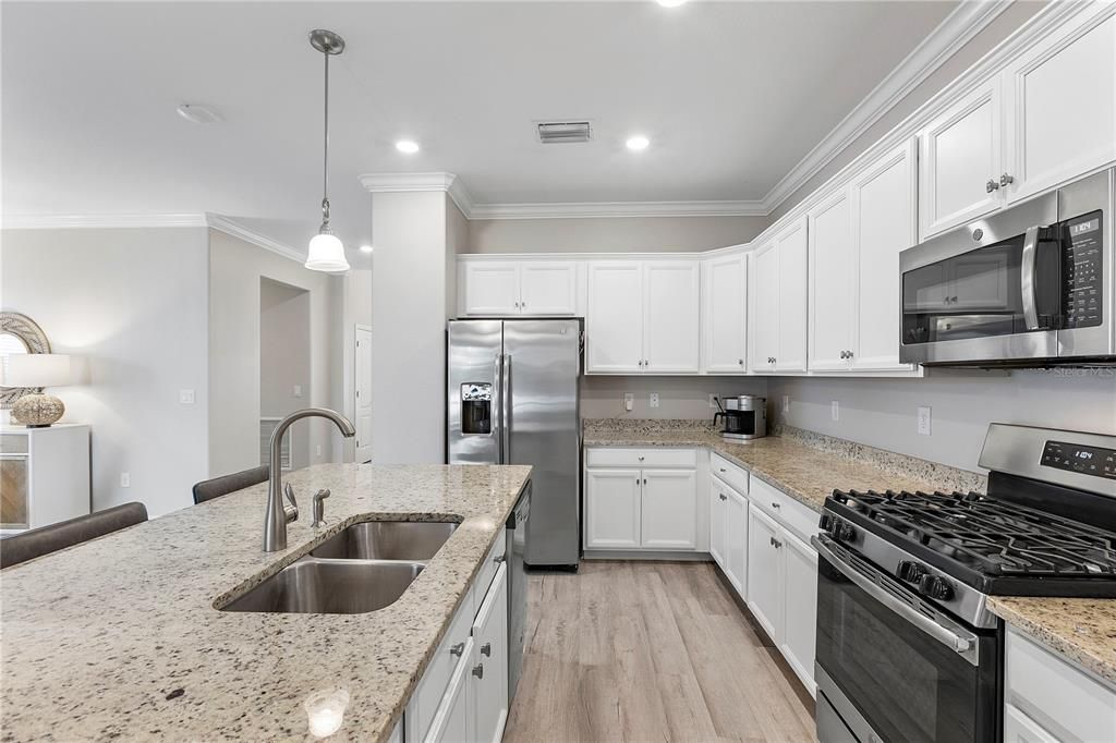 Pristine white cabinets