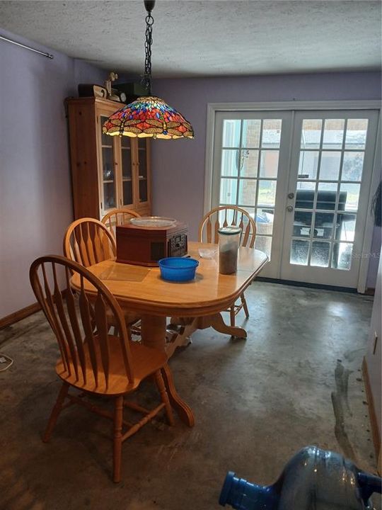 Dining room just off the kitchen