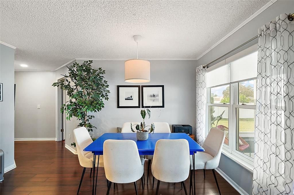 Dinette/breakfast nook with natural light pouring through