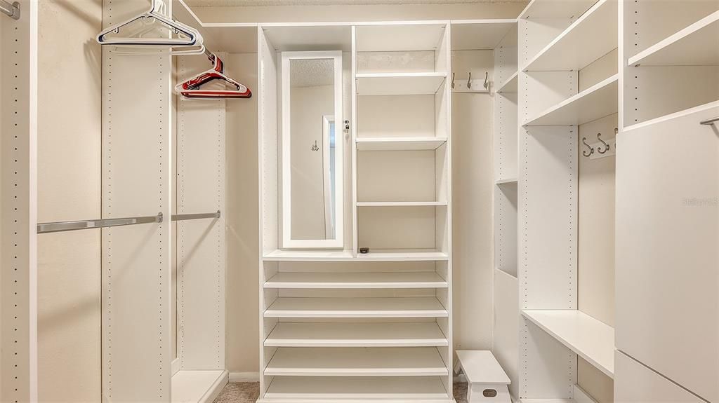 Custom walk-in closet in second bedroom