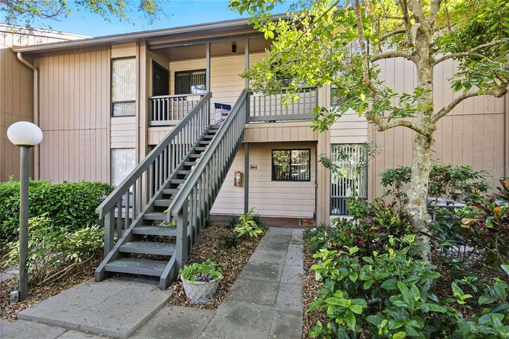 Ground floor unit in treed setting