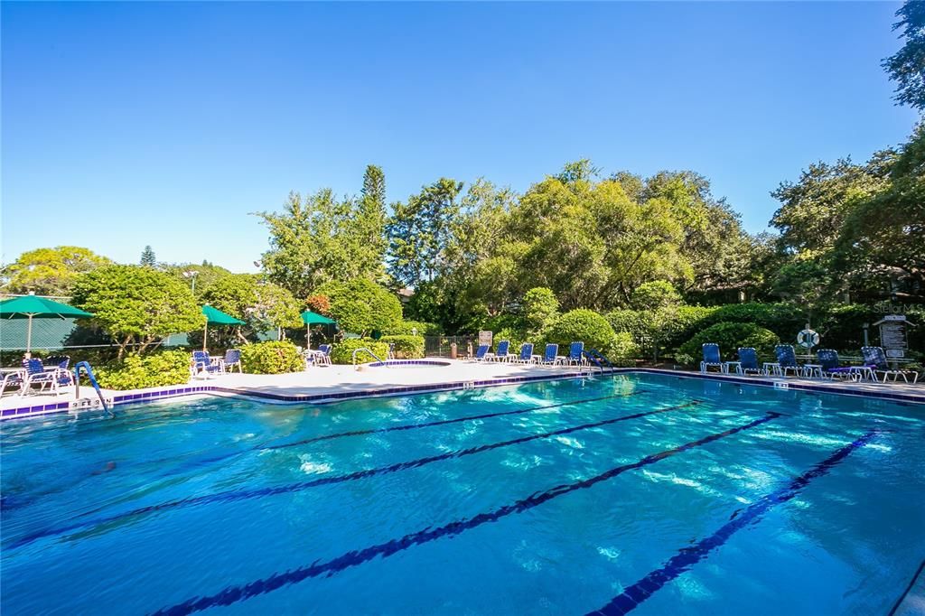 Pool for lap swimming, water exercise classes