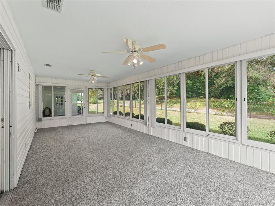 LANAI OVERLOOKS GOLFCOURSE PATH AND 5TH TEE, HAS VENTS FOR HVAC, HEAT AND AC...