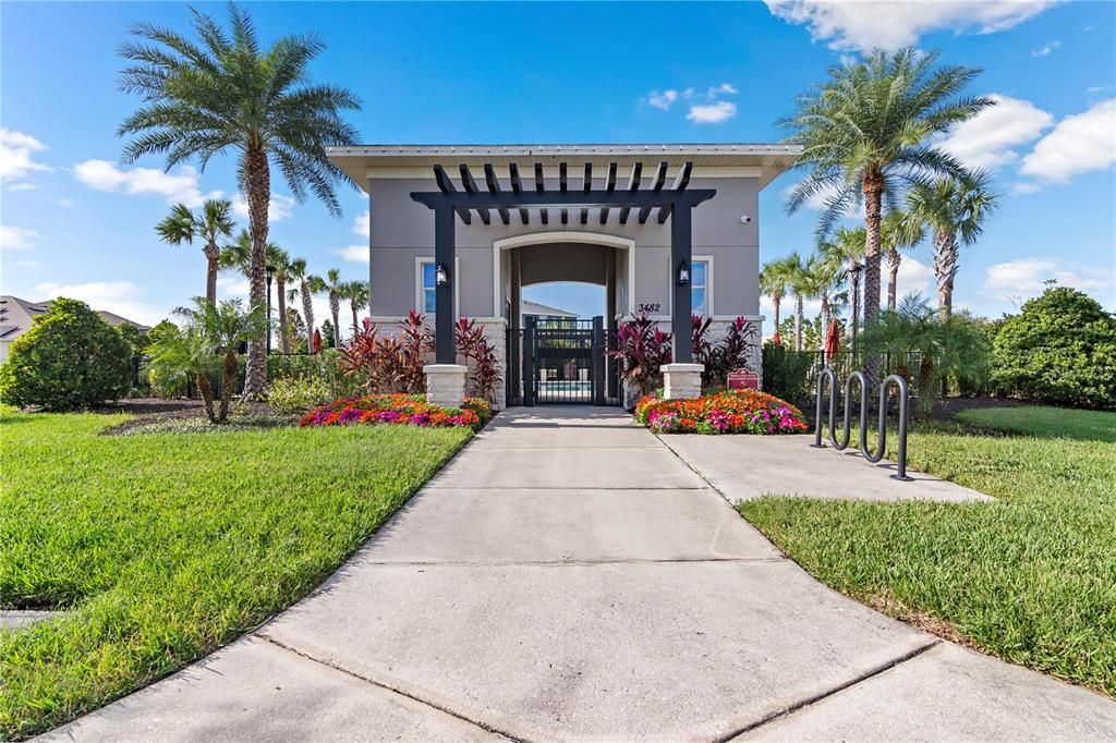 Community Pool Entrance