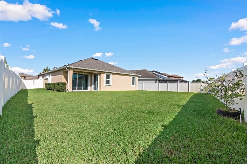 Fully Fenced in Yard