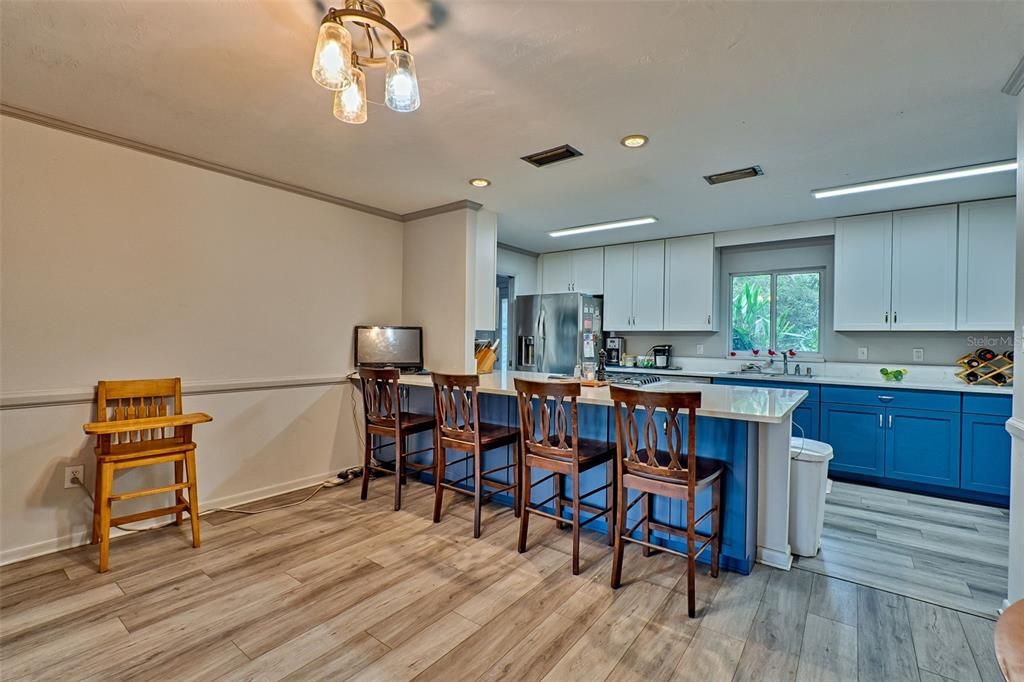 Formal dining room off kitchen