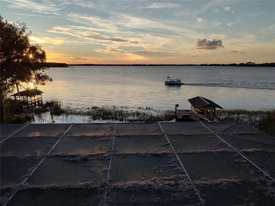 3rd floor balcony at sunset