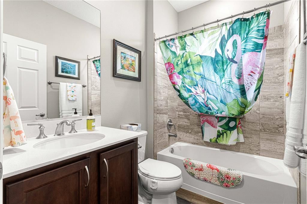 Guest Hall Bath w/Custom Tile & Tub