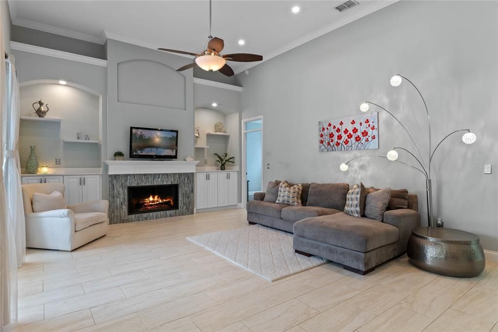 Family room, second bedroom with ensuite pool bath