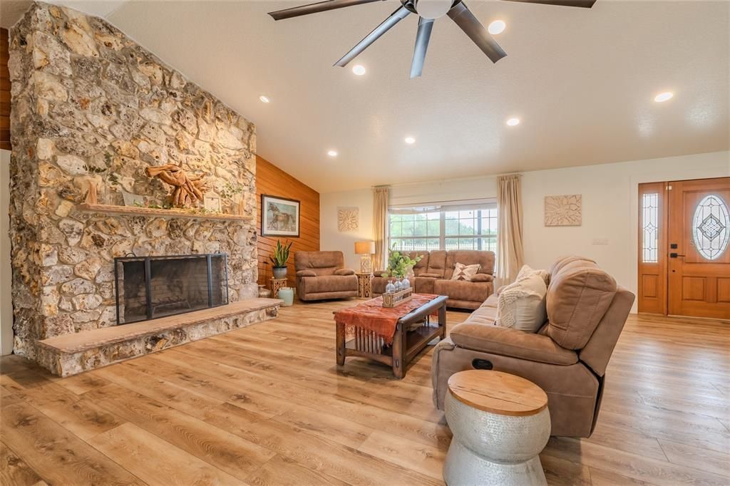 Living Room showing door to pool deck