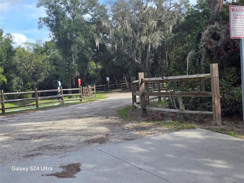 ENTRANCE TO BIKE AND WALK TRAIL.