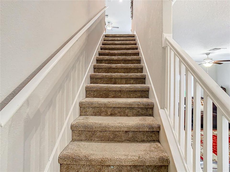 Stairs to bedroom 2 and loft area