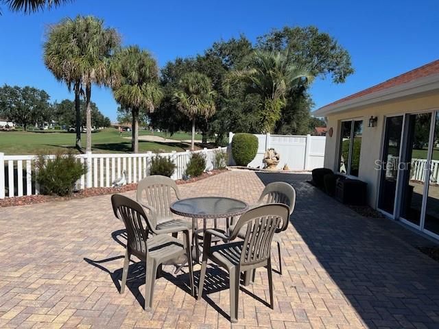 Patio overlooking Golf Course