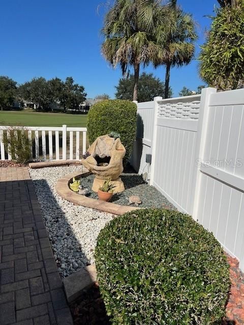 Fountain overlooking Golf Course