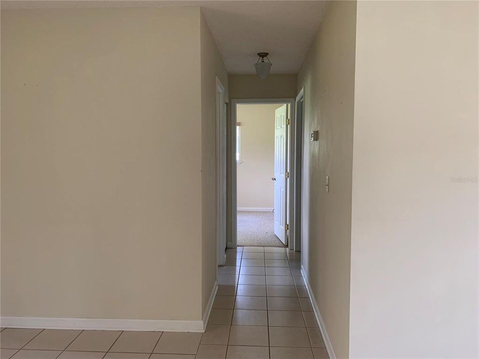 Hallway to baths and bedrooms