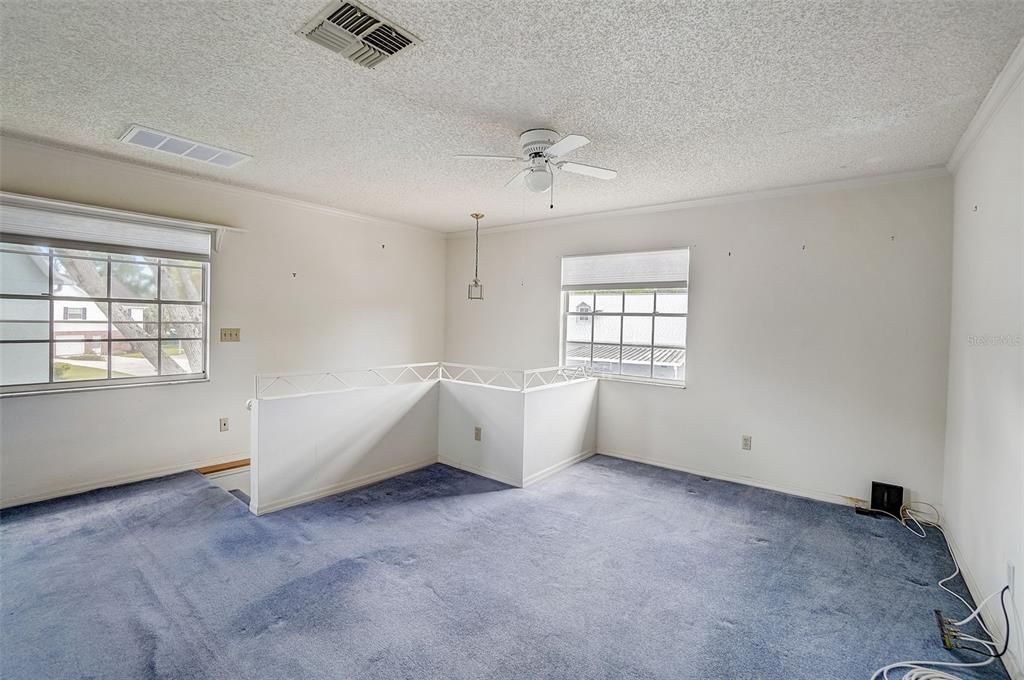 Second floor loft and kitchen