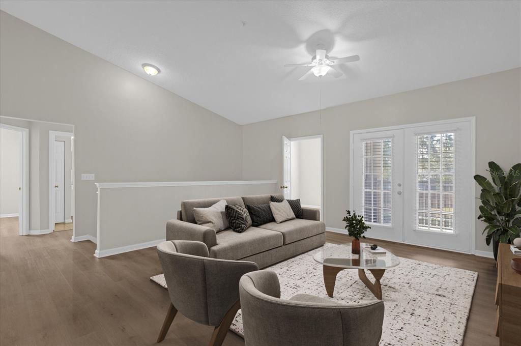 Kitchen with access to Laundry room.