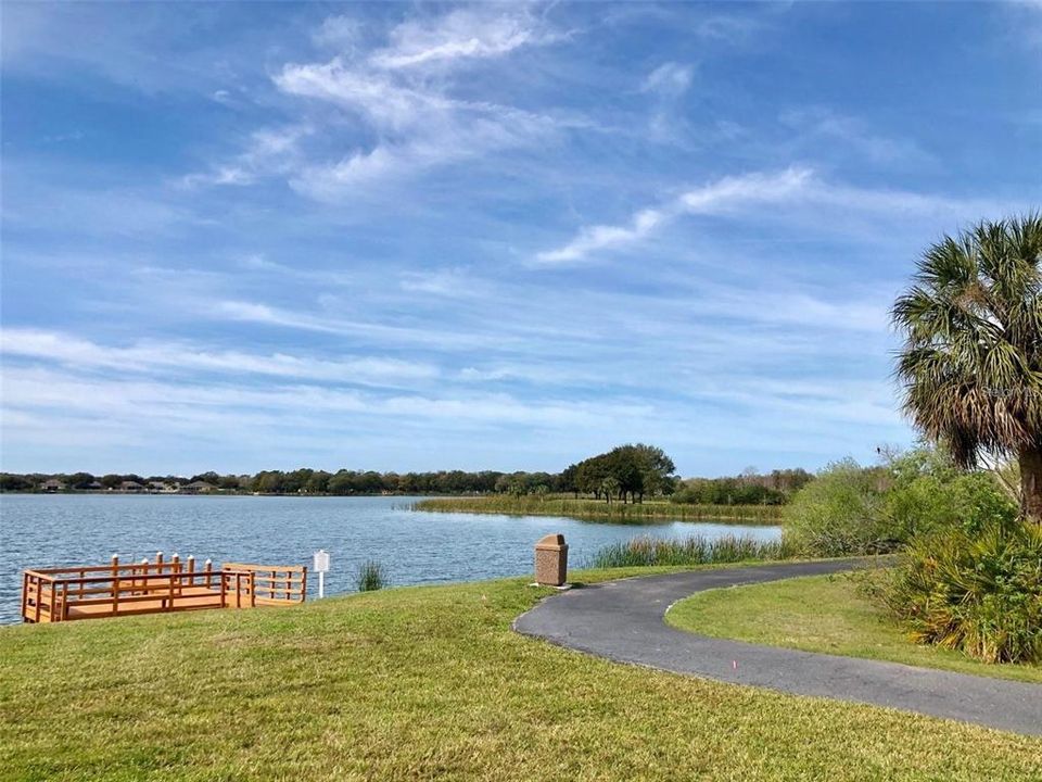 2-mile walking trail around the 70-acre lake and neighborhood