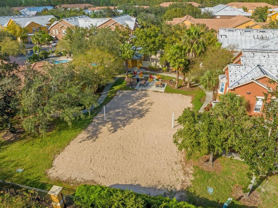 Aerial View Volley Ball Court