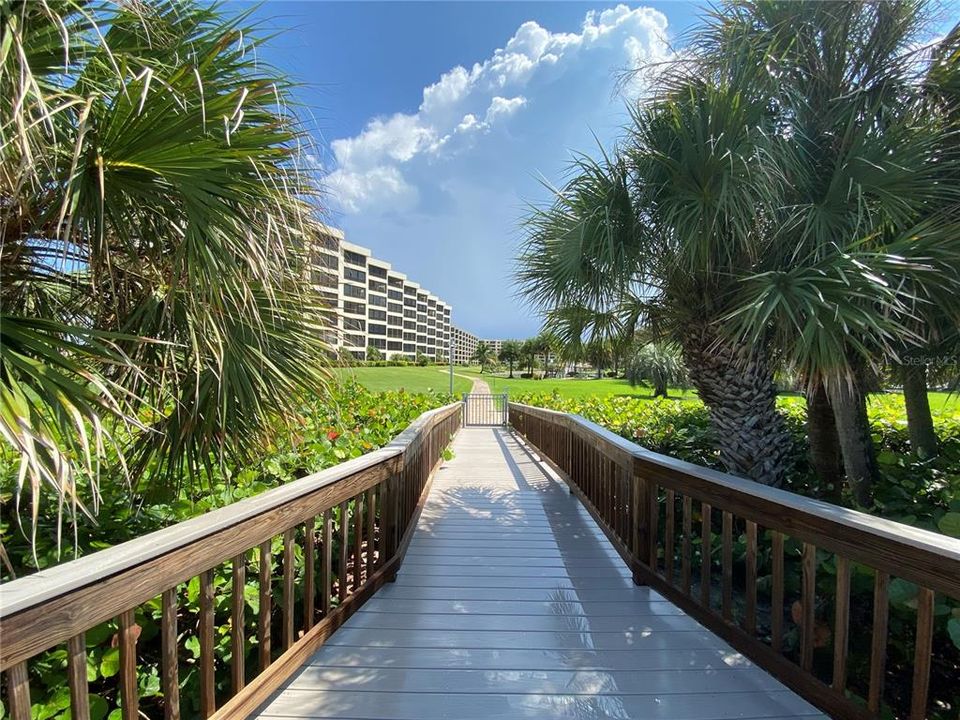 Walkway from beach