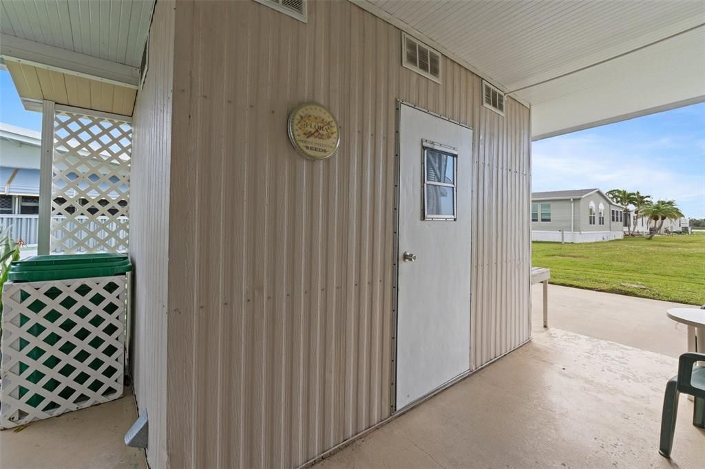 Storage just off front door