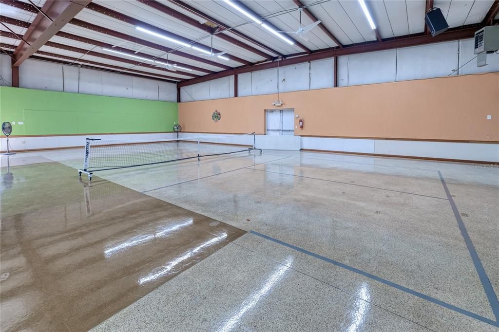 Indoor Pickleball in air conditioning