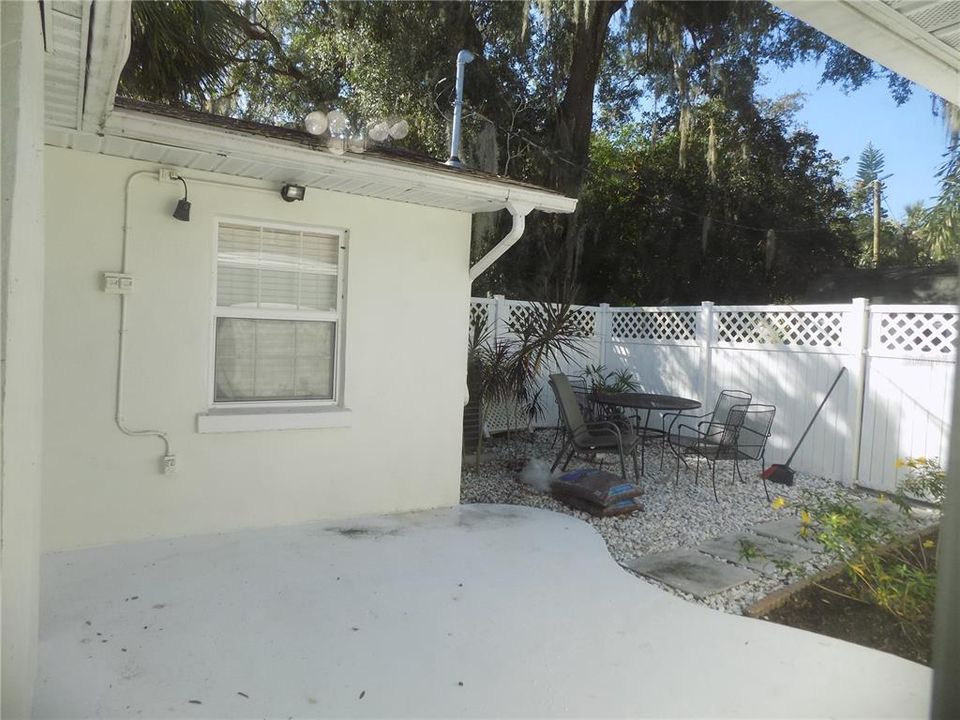 private patio off kitchen