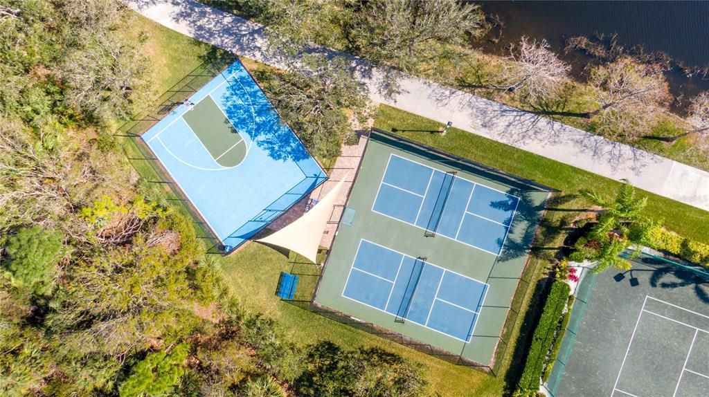 pickleball courts and basketball court