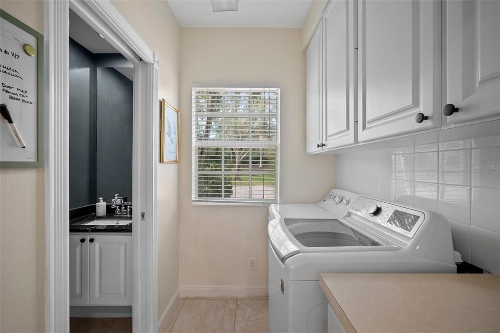 laundry room and half bathroom