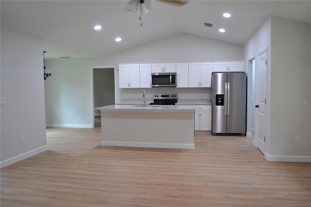 VIEW OF KITCHEN FROM GREAT ROOM