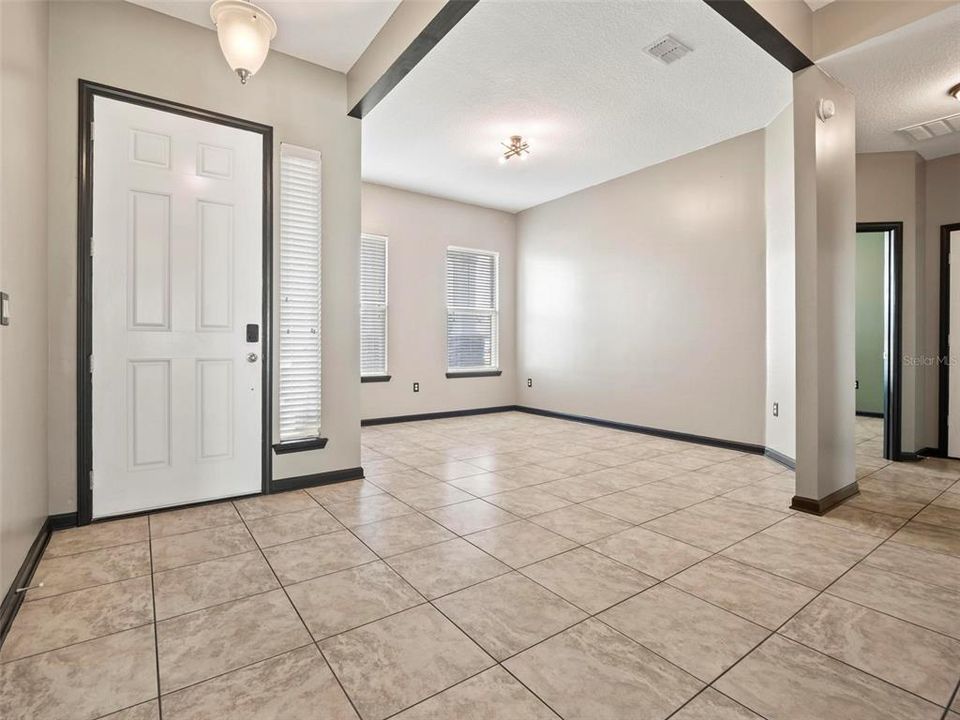 Entrance Door & Living Room